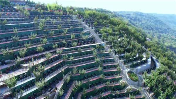 西安壽陽山公墓墓碑的朝向